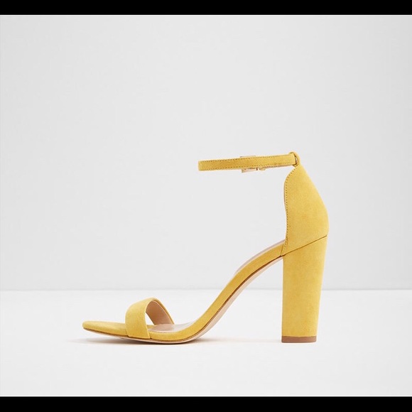 Aldo mustard block heels - Picture 3 of 4